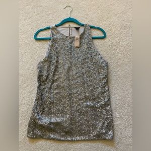 NWT Ann Taylor Sequin Top